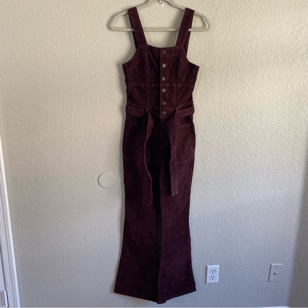 American Eagle Outfitters Burgundy Jumpsuit